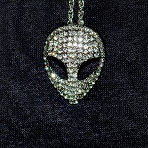 Iced Out Alien Pendant